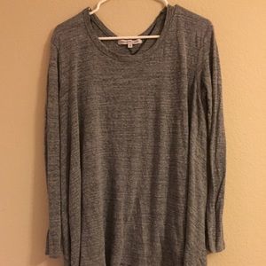 Tattered log sleeve top